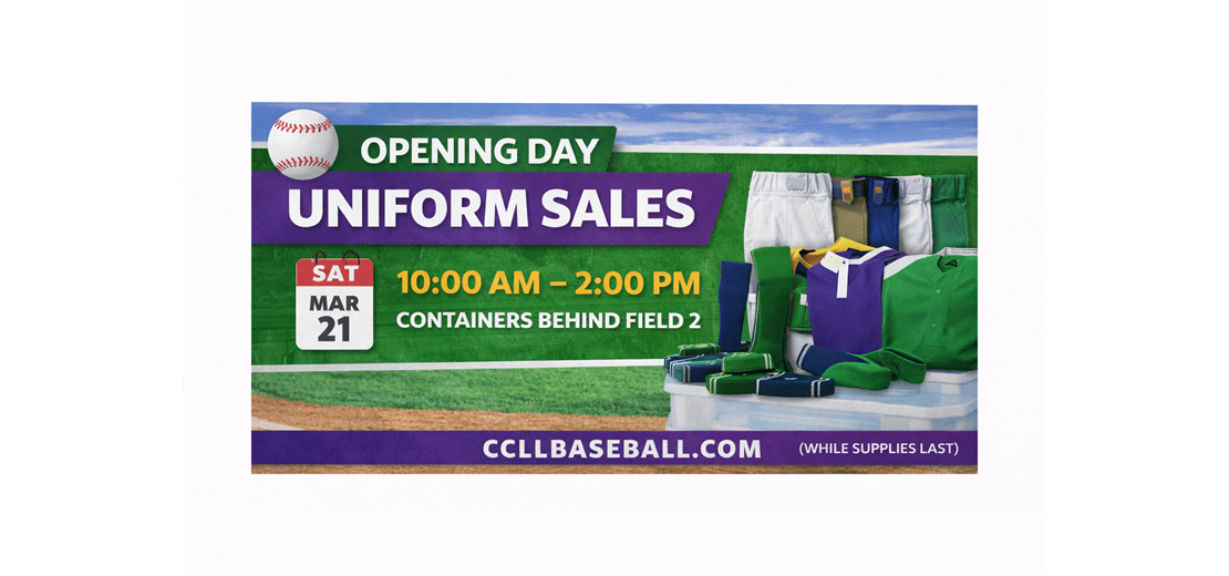 Uniform Sales - Opening Day 10-2pm