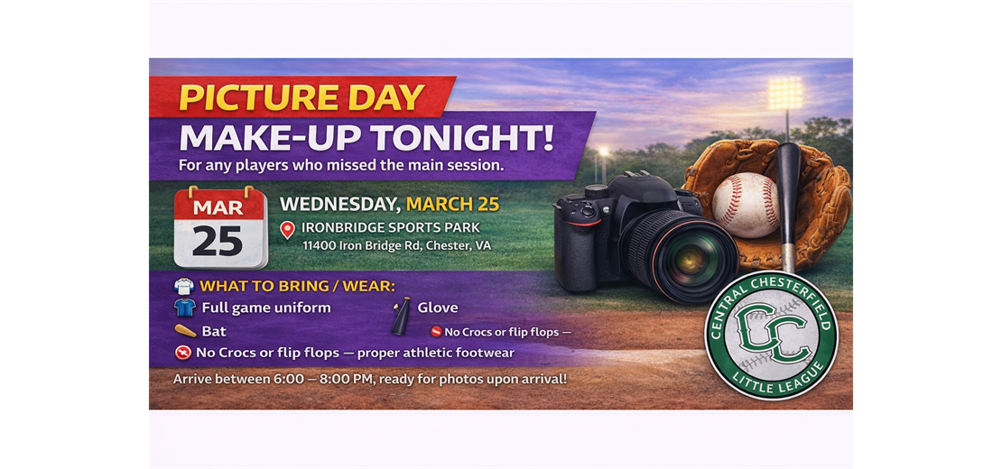 Picture Make-up March 25 6-8PM